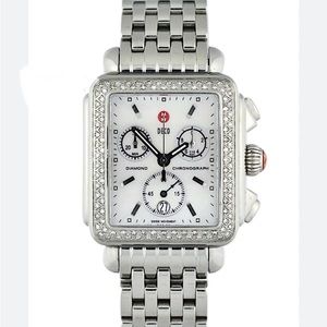 Michele deco diamond watch square face